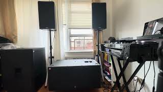 ROLL DEEP 10tik ft Leah acoustic version QSC K122’s amp YORKVILLE dual 15 Demo [upl. by Lantha996]