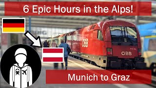 EPIC ALPINE SCENERY BY TRAIN OBB Eurocity  Munich to Graz [upl. by Yhpos]