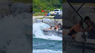 Pontoon FAIL at Haulover Inlet  Boat Zone [upl. by Hpeseoj]