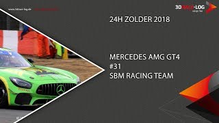 24H Zolder 2018 SBM Racing Team Mercedes AMG GT4 31 [upl. by Marzi]