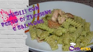 PASTA AL PESTO DI ZUCCHINE E SALMONE  Ricetta veloce e sfiziosa  CriCena [upl. by Launamme261]