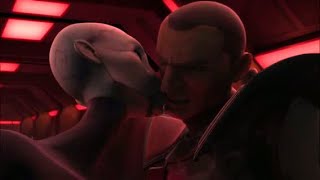 Ventress kills Commander Colt and kissed him Star Wars The Clone Wars [upl. by Olbap]