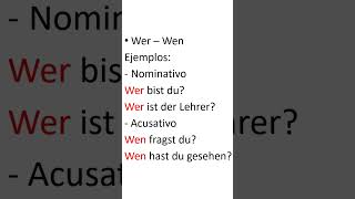 ¿CUÁNDO se usa WER y WEN en ALEMÁN shorts aprenderalemán 🔵 [upl. by Otrebliw932]