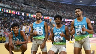 Indian relay runners run their hearts out at WorldAthleticsChampionships  JioCinema [upl. by Vasiliu]