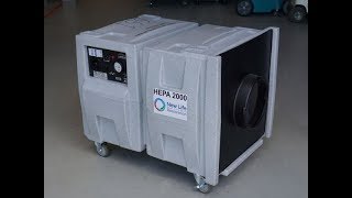 Industrial Air Scrubber HEPA Hire Novatek Novair 2000 CFM [upl. by Enitsenrae]