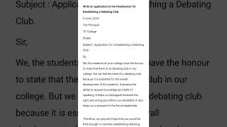 Application Debating Club  For HSC Students easy study bangladesh [upl. by Dnalyk]