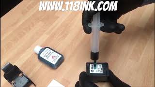 How to Refill a black ink cartridge hp 60 60xl 61 62 63 64 65 65xl 302 303 304 304xl 305 662 680 307 [upl. by Mendy]