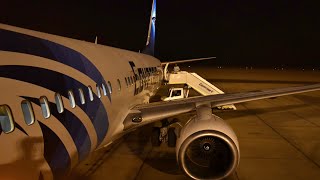 Egyptair Business Class  Boeing 737800  Flight MS68 Cairo  Luxor  MS Lounge Cairo [upl. by Alaric166]