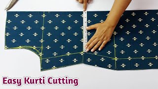 KurtiSuit Cutting and Stitching Step by StepEasy Kurti Cutting for Beginners with Very Useful Tips [upl. by Amles]