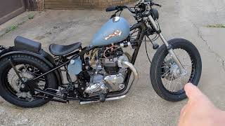 Triumph T140 Hardtail Bobber [upl. by Diarmid]