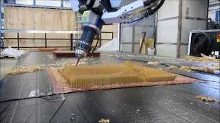 CRENO CNC 2 in 1 ultrasonic cutting and milling of Nomex Honeycomb Part n°1 [upl. by Goldberg]