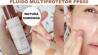 Fluido Multiprotetor Natura Chronos  resenha protetor solar pra PELE SECA [upl. by Krystle]