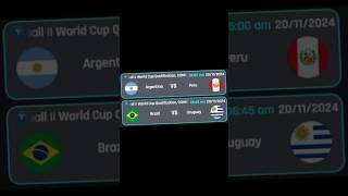 Argentina vs Peru amp Brazil vs Uruguay Match Schedule 2024 [upl. by Cyrus]