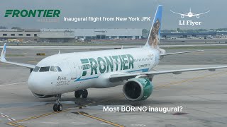 Flying on the inaugural Frontier Airlines flight from New York JFK Airport [upl. by Sihon805]