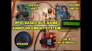 RFID Based Bus Name Announcement System in Bus Stops [upl. by Sholem114]