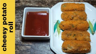 cheesy potato roll recipe by Hassan and Hussain kitchen [upl. by Ellerey860]