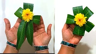 Mango Leaf Decoration Ideas for Festivals  Mango Leaf Decorations for Pooja navratri diwali [upl. by Ruy]