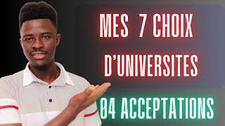 Choix dUniversités Sur CAMPUS FRANCE  04 Acceptations [upl. by Ennobe]