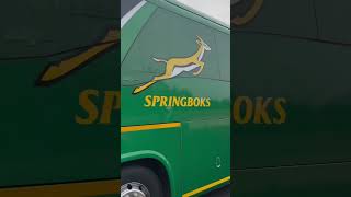 The Springboks bus on their way to test match rugby against Argentina in Durban worldrugby bokke [upl. by Nyvar918]