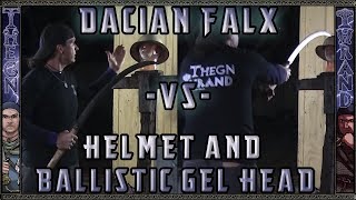 Dacian Falx Tested on Helmet and Analog Ballistic Gel Head [upl. by Zurn]