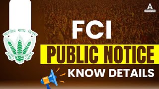 FCI AG 3 Result 2023  FCI AG3 Result  FCI Public Notice  Know Complete Details [upl. by Soigroeg]