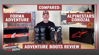 Adventure Boots Dogfight Forma Adventure vs Alpinestars Corozal Comparison [upl. by Esra]