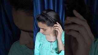 Braided headband tutorial 🎀🌈 shortsyoutubeshorts hairstyle goviral [upl. by Bartko]