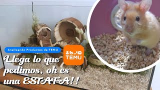 Nuevas cosas para mi Hamster Sirio ¨Analizando a TEMU¨🥹🤔🐹 [upl. by Alegnat]