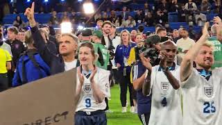 Soccer Aid 2024  Robbie Williams and Vicky McClure celebrate Englands win [upl. by Claire572]