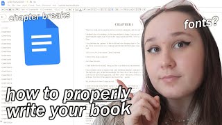 HOW TO SET UP YOUR BOOK MANUSCRIPT💻✨googleword doc tools and tips structure novel chapters tutorial [upl. by Damara271]