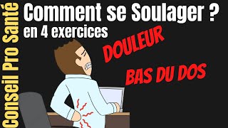 Soulager le dos en étant assis en 4 exercices kiné [upl. by Shirlee]