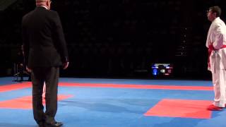 Karate1 PL Almere 2014  ARKANIA vs JAKUPI  Kumite male 84 FINAL [upl. by Ahsitruc513]