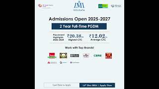 Placement Highlights 20222024  IMI Kolkata [upl. by Durstin345]