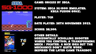 Orguss  Sega SG1000  Emulated Kega Fusion  26300 points [upl. by Francene]