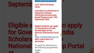 IGNOU Admission date Extended  10th September 2024 ignou admission july2024 [upl. by Namaan]