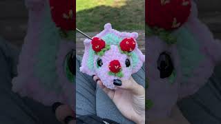 Strawberry Triceratops🍓💕 crochet amigurumi cute [upl. by Klein201]