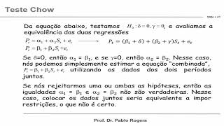 Aula 5  Trabalhando com Variáveis Dummies Teste Chow [upl. by Nnylrats]