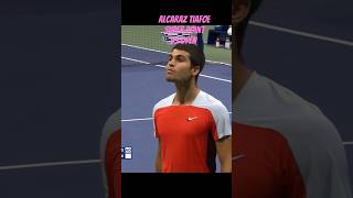 Alcaraz Tiafoe Us Open Incredible Point [upl. by Ladnar]