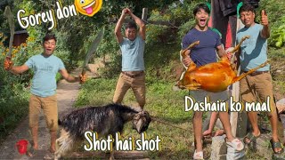 Boka le boka katesi😂gorey don😎shot hai shot ✌️dashain ko special maal🫶🏻 [upl. by Eilahtan]