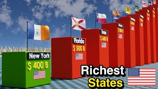 Richest US States 2024 [upl. by Ylenats]