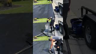 Before and After sealcoating asmr driveway shorts [upl. by Zelma]