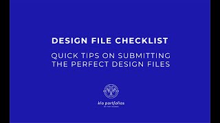 Klo Portfolios Design File Checklist [upl. by Nailimixam]