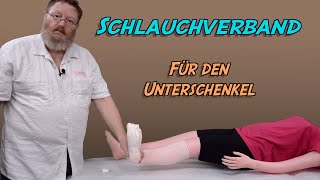 Schlauchverband für den Unterschenkel [upl. by Ahsrav672]