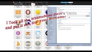 Whattomine CoinsJSONs AllInOne List [upl. by Varick]