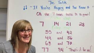 7 times table  7xs  Math made easy through music [upl. by Ecerahc]