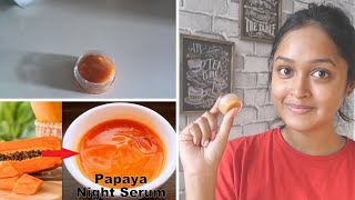 DIY Homemade Papaya Night Serum To Remove Dark SpotsPimples amp Acne scarsSuntanPigmentation [upl. by Alexandro239]