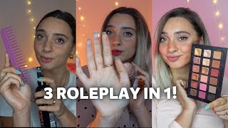 FAST and RELAXING Parrucchiera Makeup e Estetista Roleplay  ASMR Pov [upl. by Akimahs]