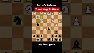 Petrovs Defense Three Knights Game chess [upl. by Azilem]