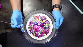 Splatter Technique  Floetrol Dye Tutorial  fluidart discgolf [upl. by Dirgni]