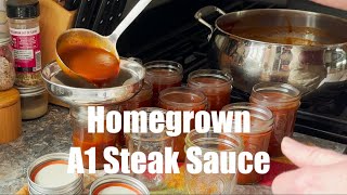 Homegrown A1 Inspired Steak Sauce canning homesteading garden [upl. by Hercule86]